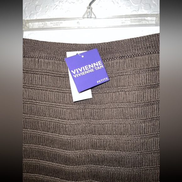 NWT Vivienne Tam Womens Petite PS S Urban Jungle Sweater Mini Skirt Earth Green - Picture 3 of 10